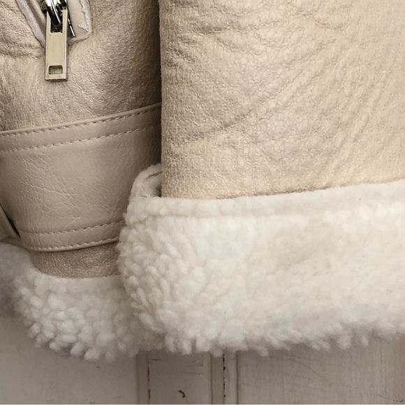 Primark Faux Leather Sherling Jacket/Coat Size Small - Picture 10 of 16